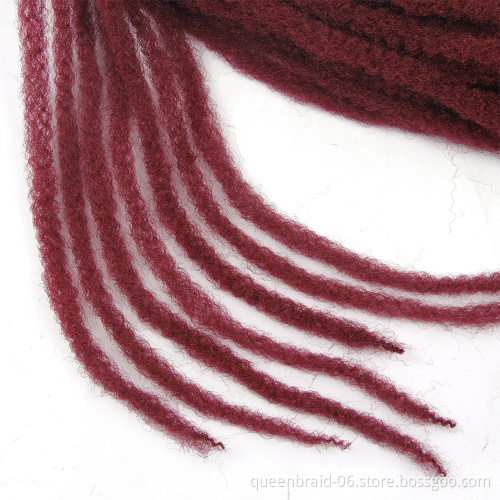 Ombre Marley Twist Hair Soft Synthetic Crochet Braids Hair Extensions Bulk Synthetic Braiding Hair Afro Kinky Marley Braids
